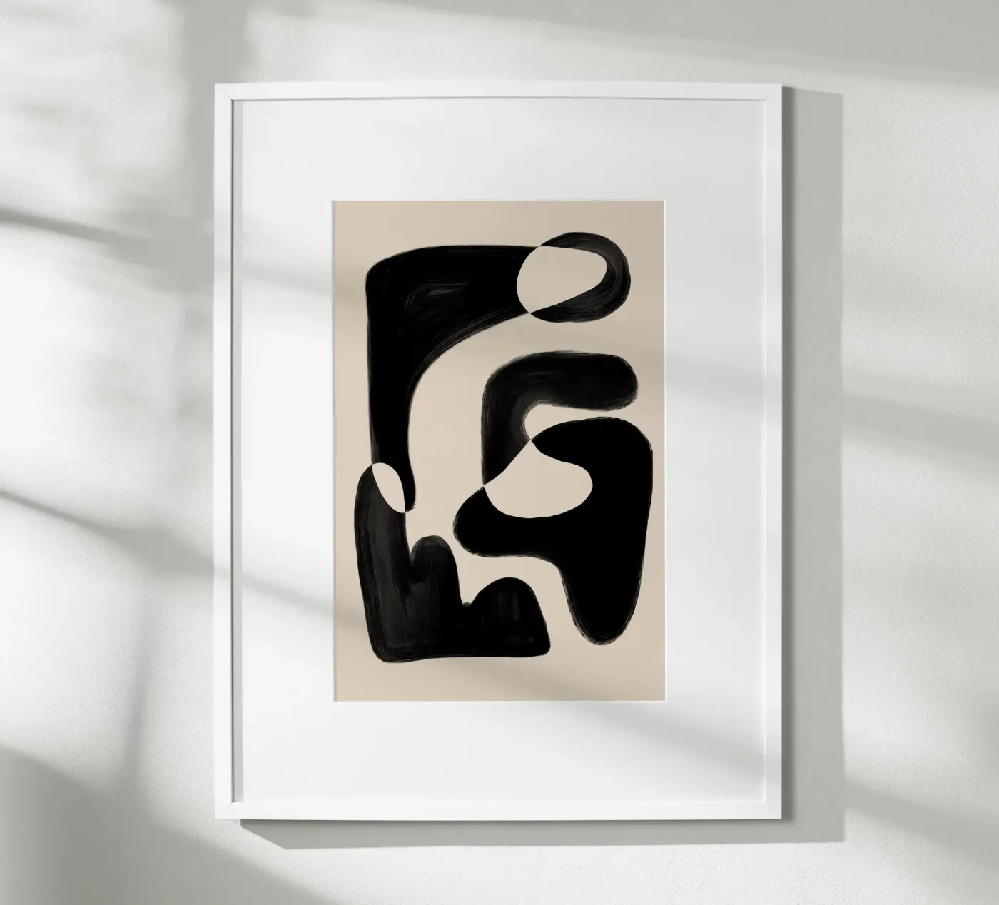 Black Abstract Forms poster by Melloi Art Print