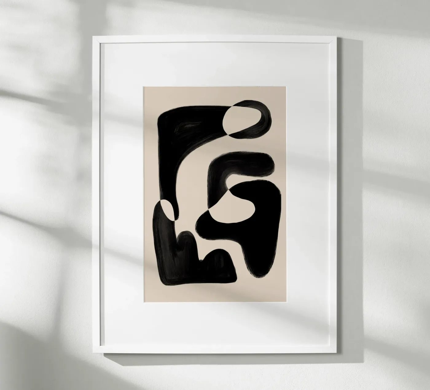 Schwarze abstrakte Formulare Poster von Melloi Art Print