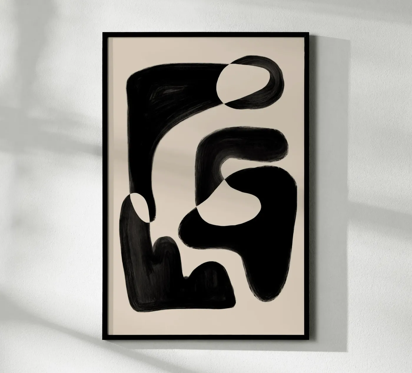 Black Abstract Forms poster by Melloi Art Print