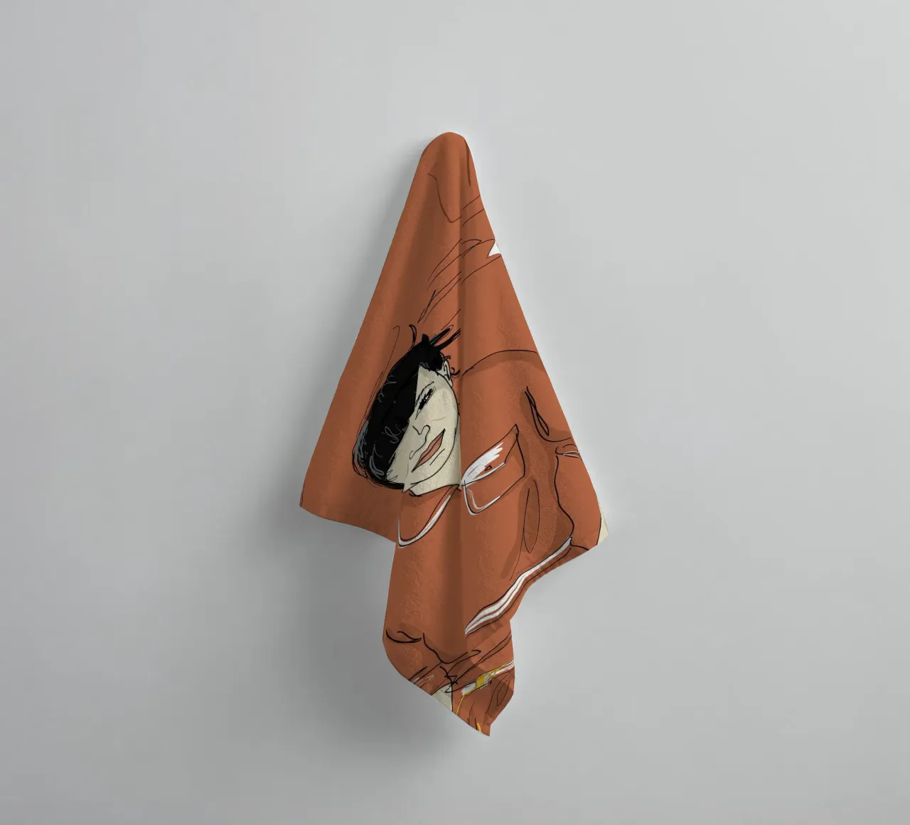 Simone De Beauvoir towel by Christina Heitmann