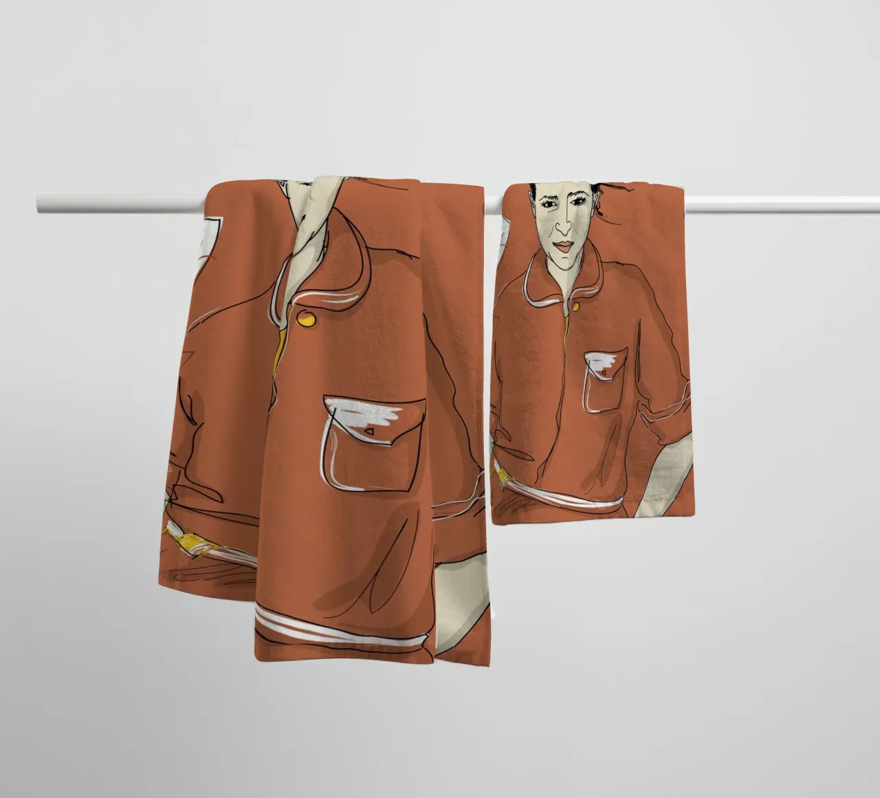 Simone De Beauvoir towel by Christina Heitmann
