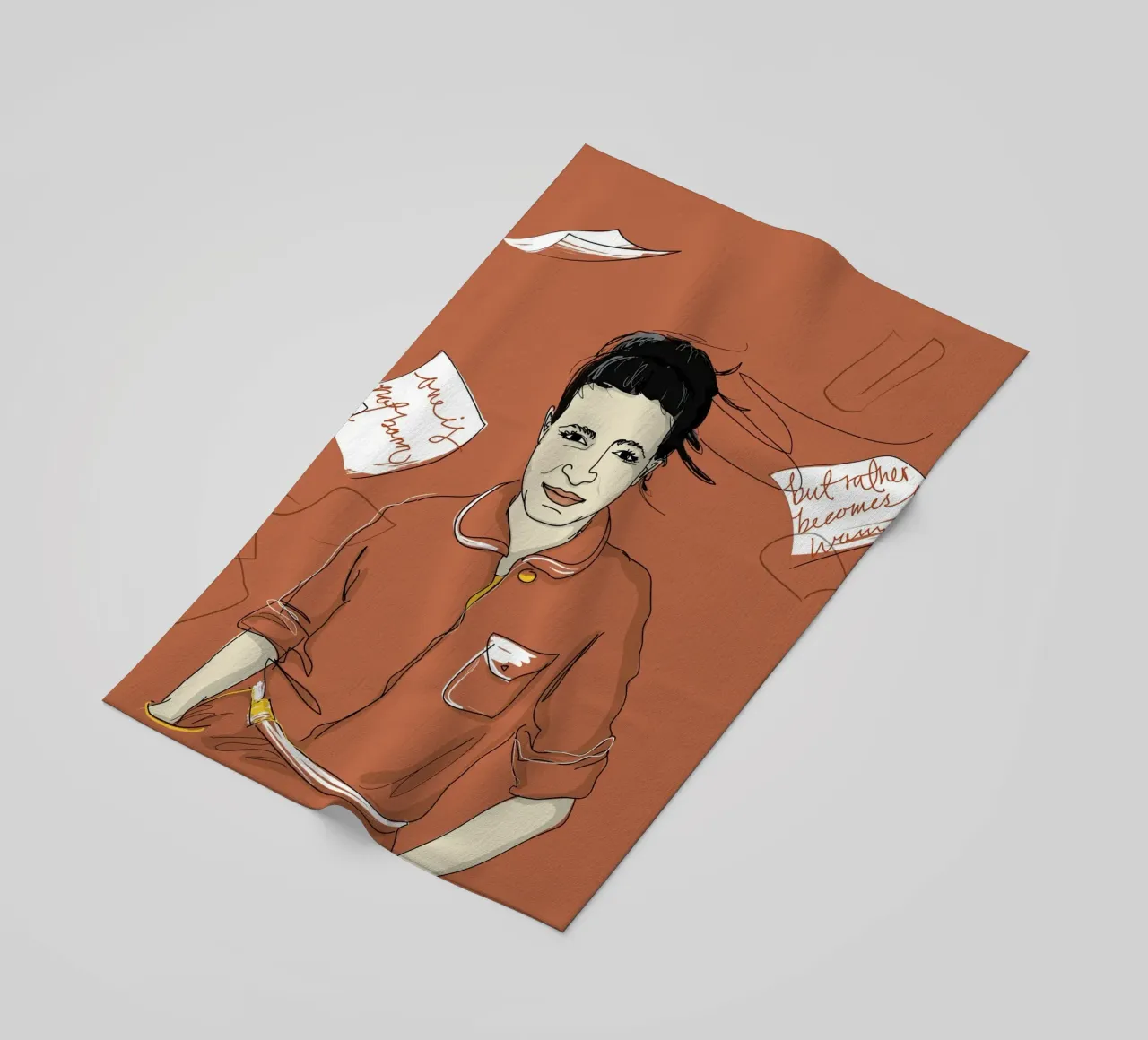 Simone De Beauvoir beach towel by Christina Heitmann