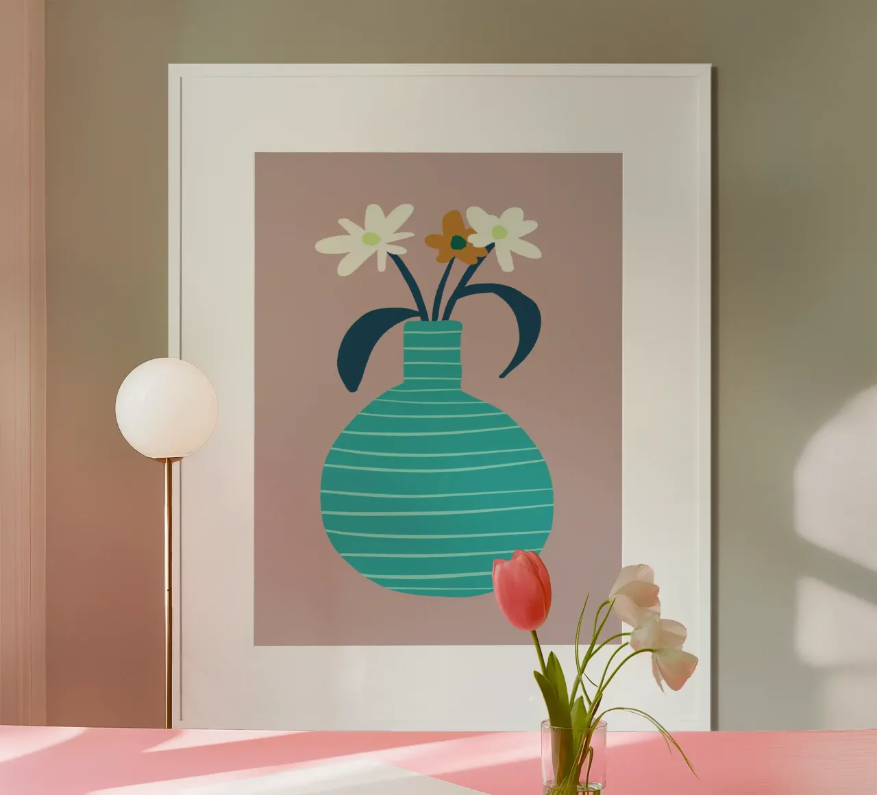 Small Bouquet 1X poster con marco de madera de Studio Memb