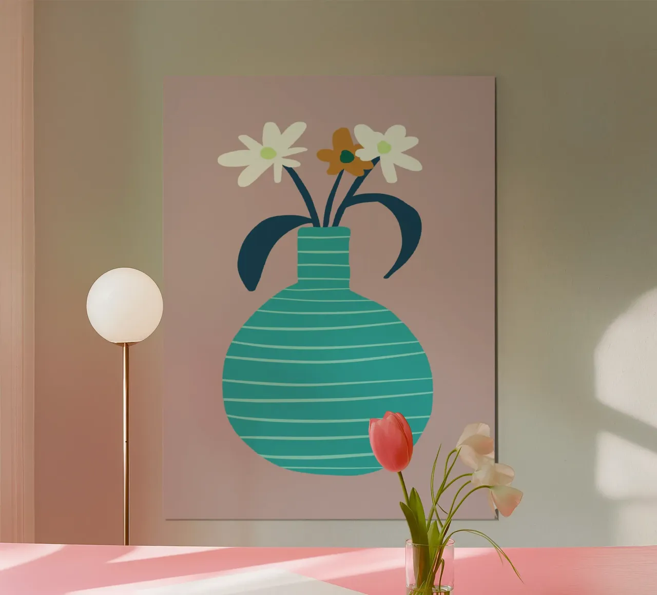 Small Bouquet 1X poster con marco de madera de Studio Memb