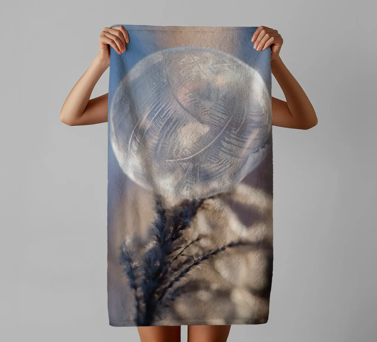 Frozen soap bubble winter magic towel by Whole©