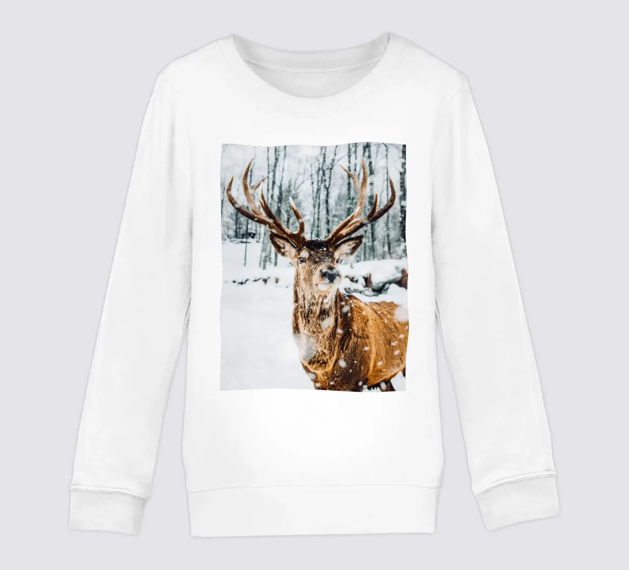 Maestoso design invernale del cervo felpa bambino da Whole©