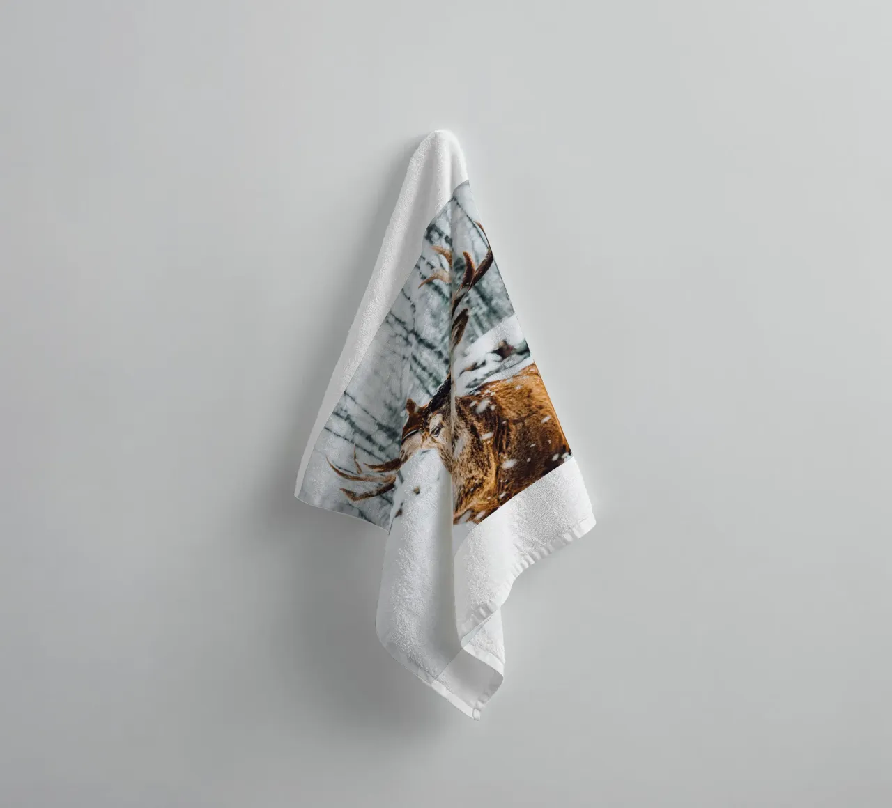 Maestoso design invernale del cervo asciugamano da bagno da Whole©