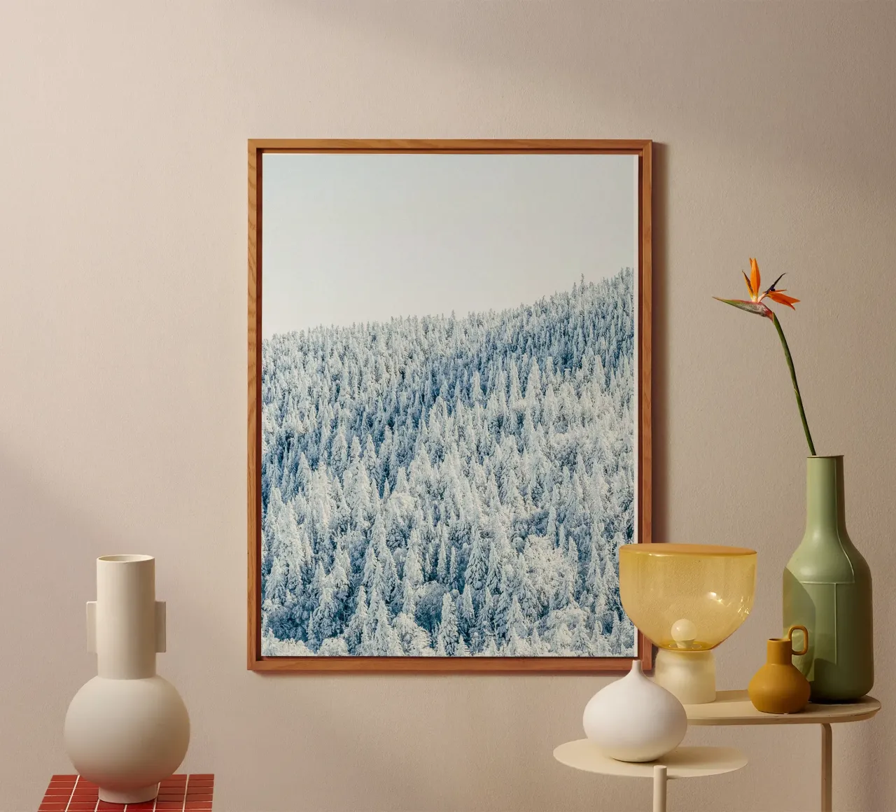 Snowy winter forest nature design forex plate by Whole©