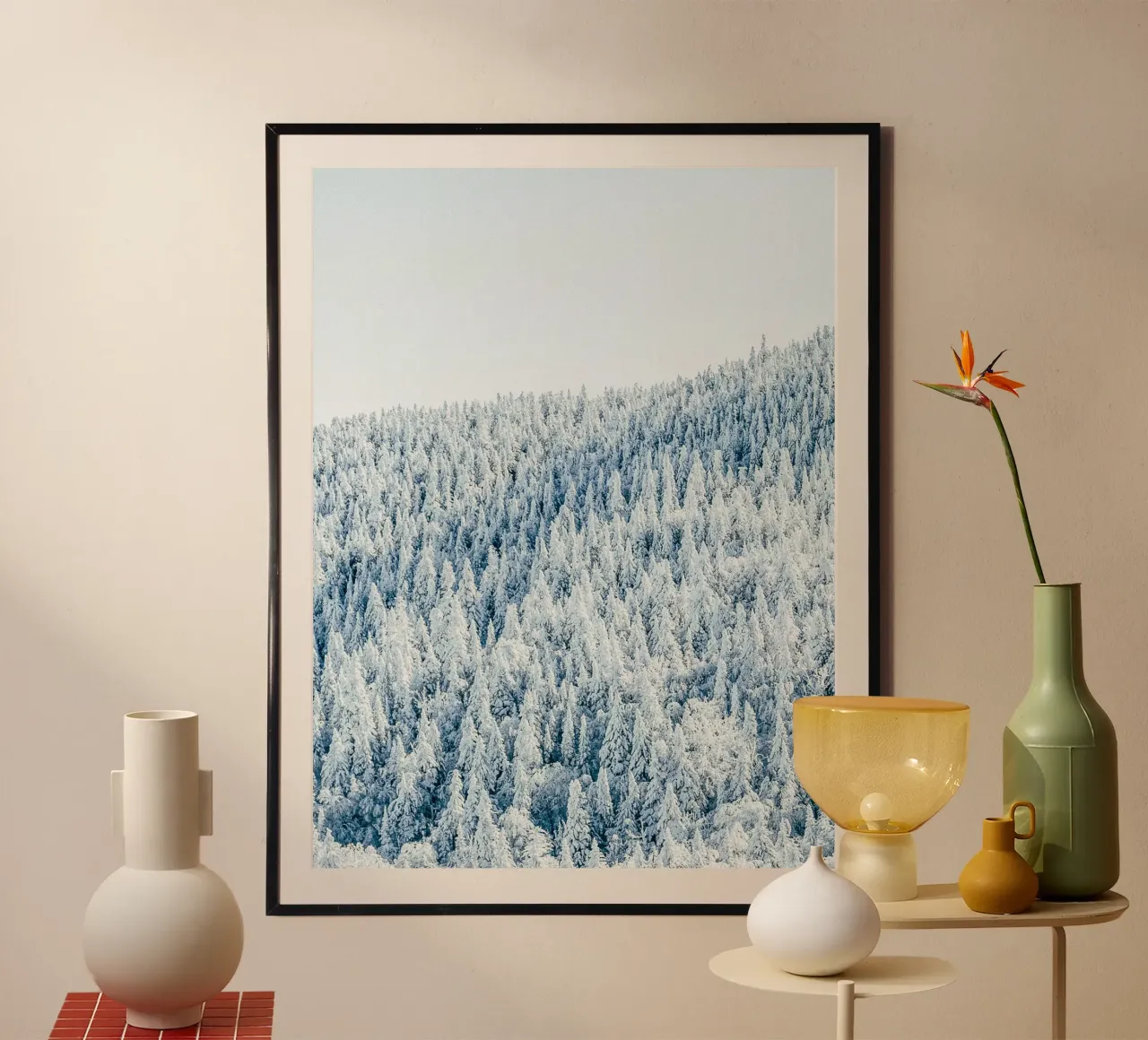 Foresta invernale innevata design natura carta hahnemühle da Whole©