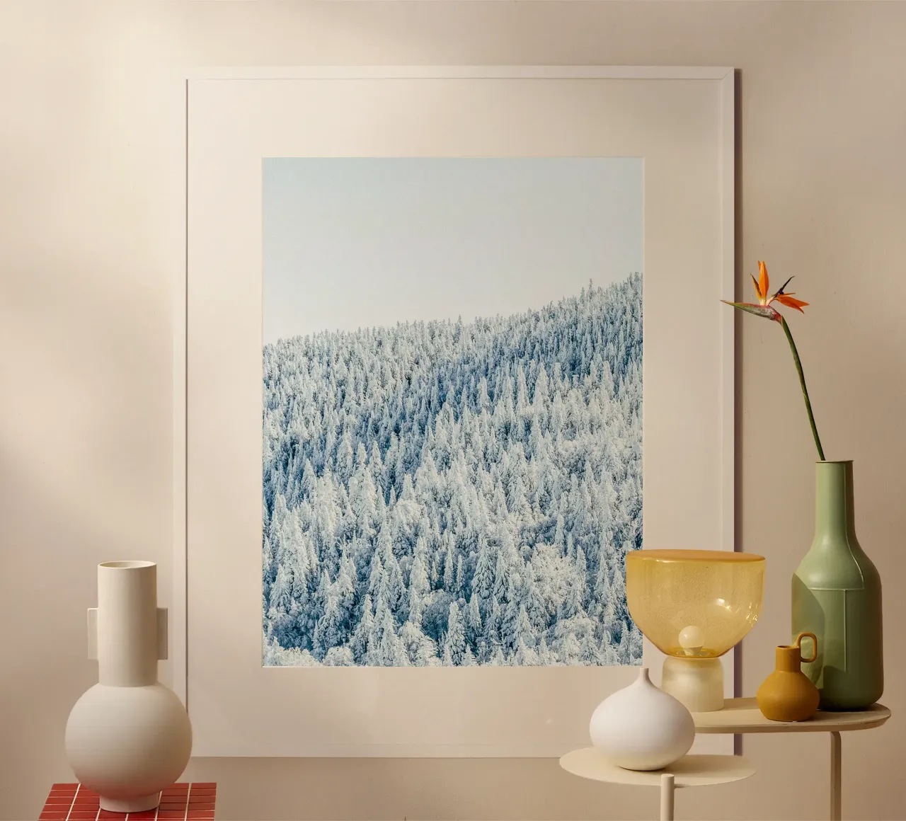 Foresta invernale innevata design natura carta hahnemühle da Whole©