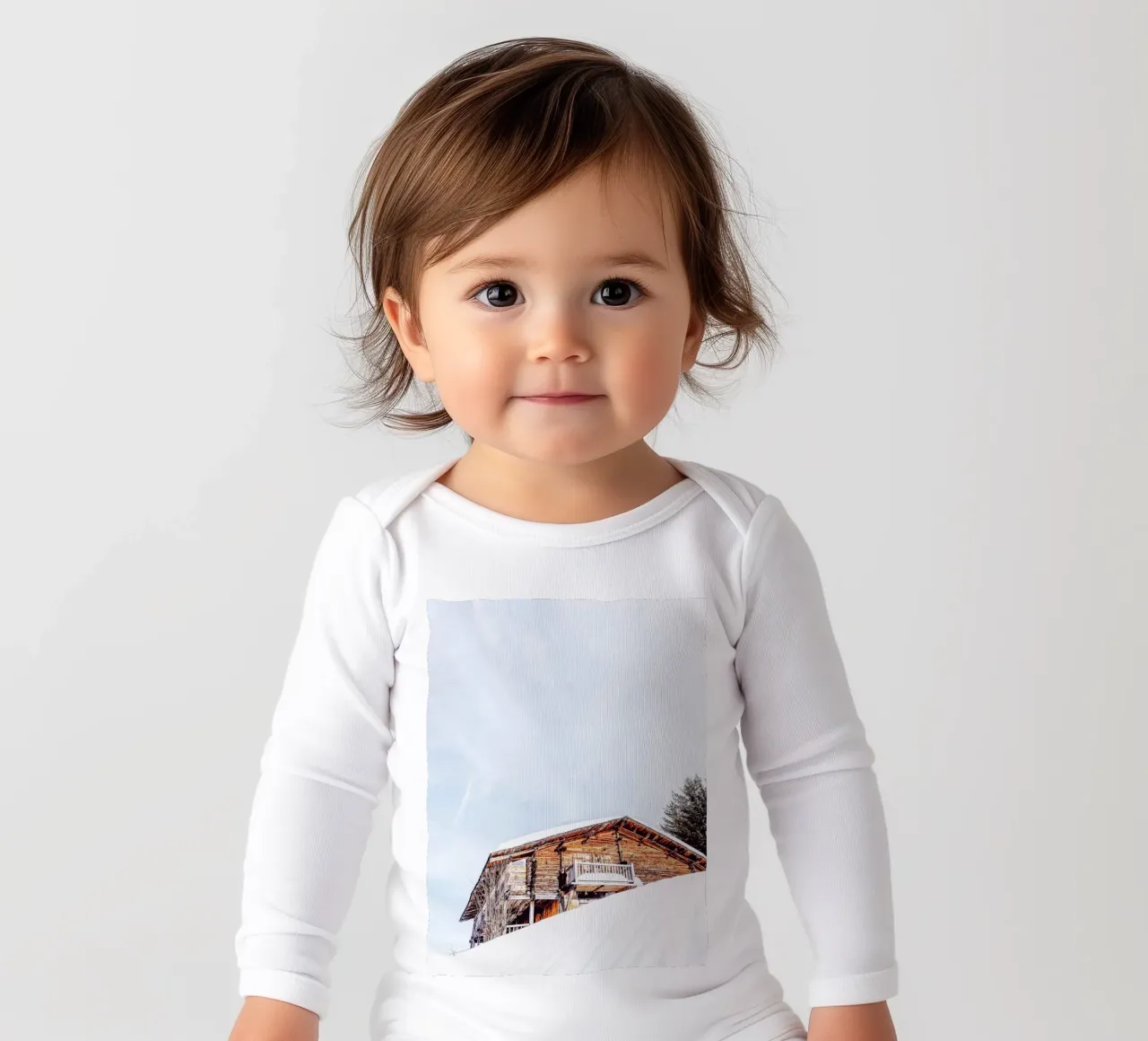 Rifugio rustico design invernale body neonato maniche lunghe da Whole©