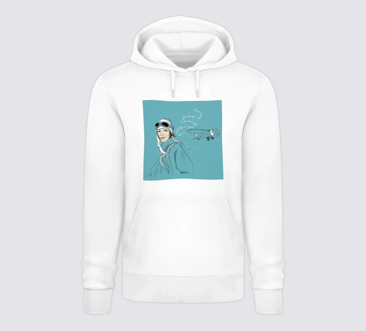 Amelia Earhart felpa con cappuccio da Christina Heitmann