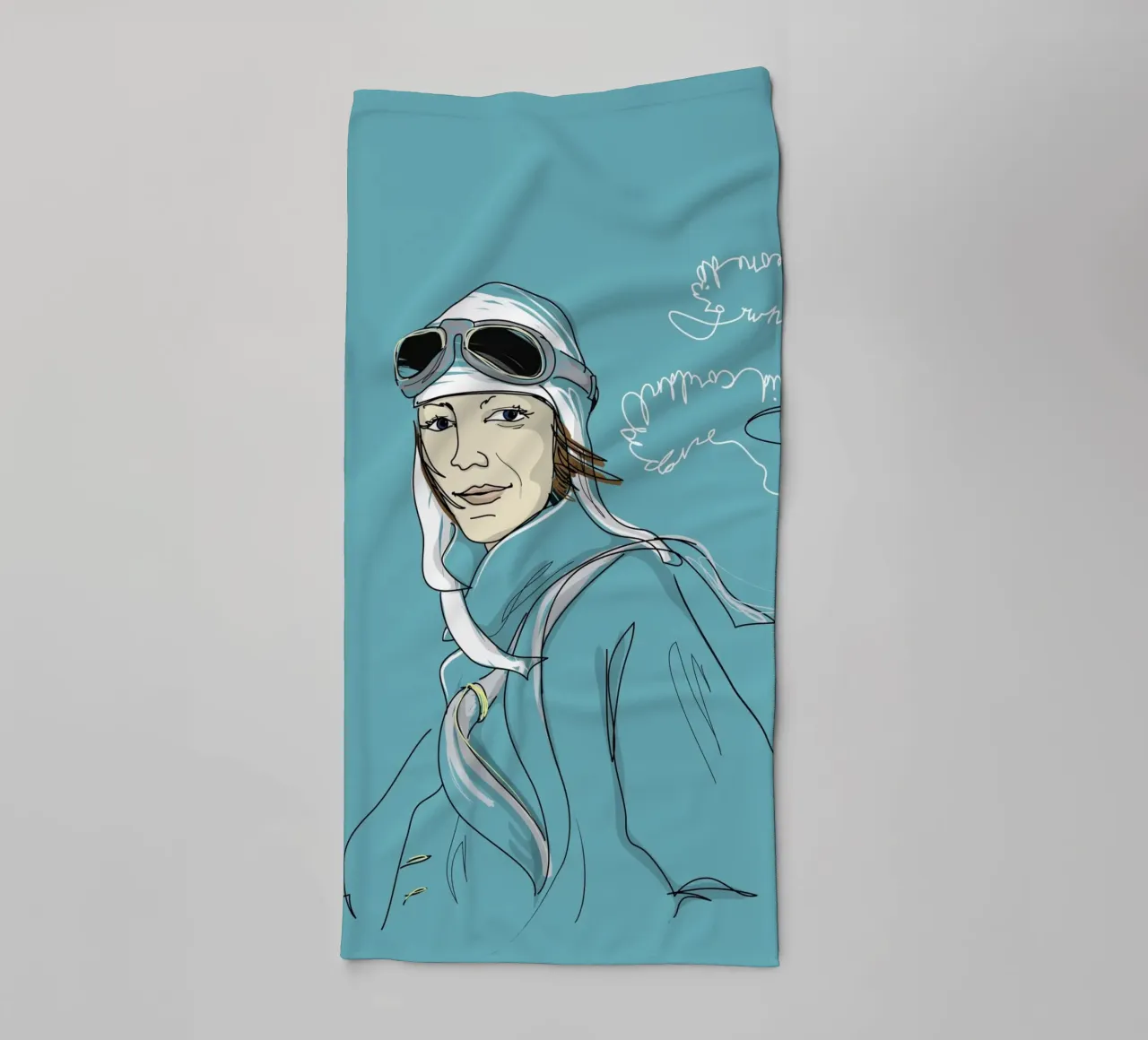 Amelia Earhart asciugamano da bagno da Christina Heitmann