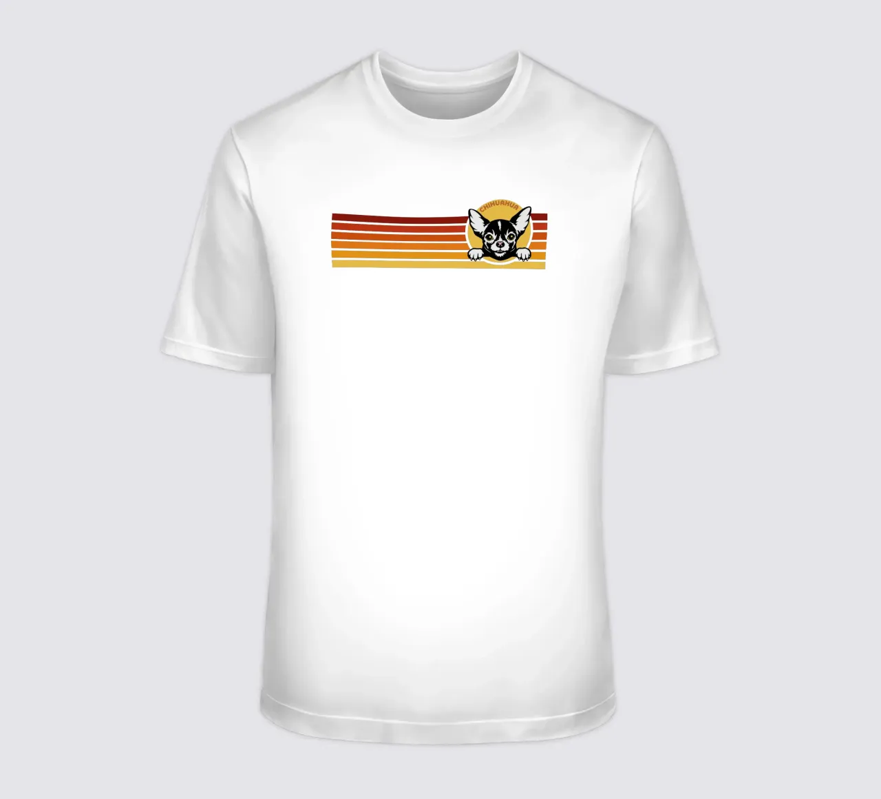 Cane Chihuahua dal design retrò t-shirt da ririedis