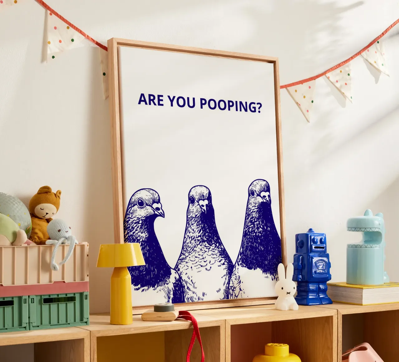 ARE YOU POOPING? tela con Cornice a cassetta da ramosashop