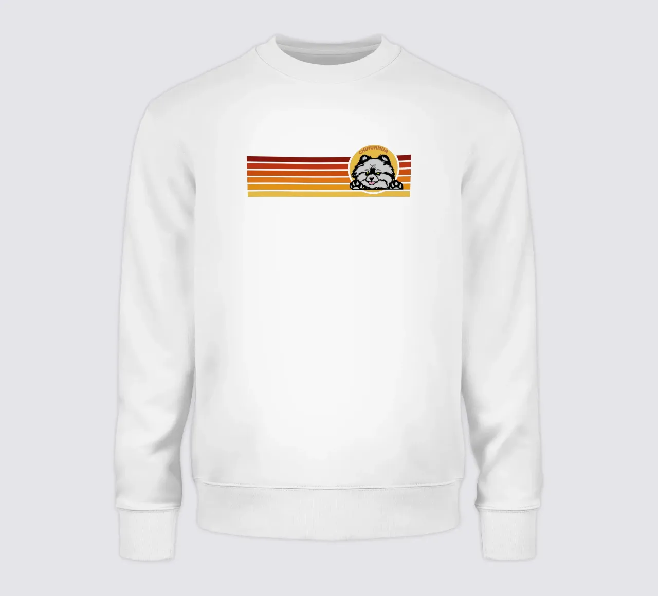 Linie Retro Chihuahua Sweatshirt von ririedis