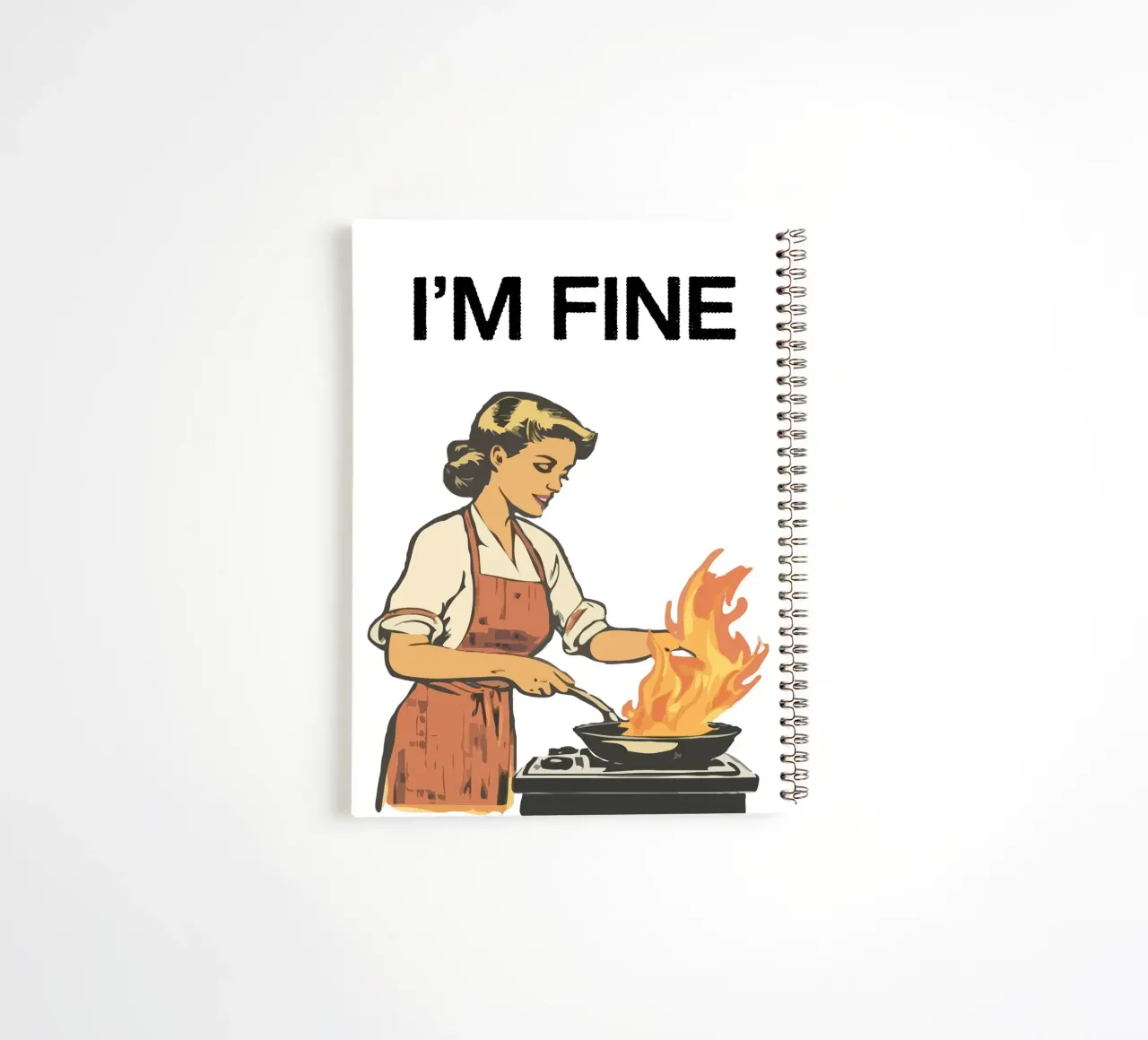 I'M FINE spiral notebook by ramosashop