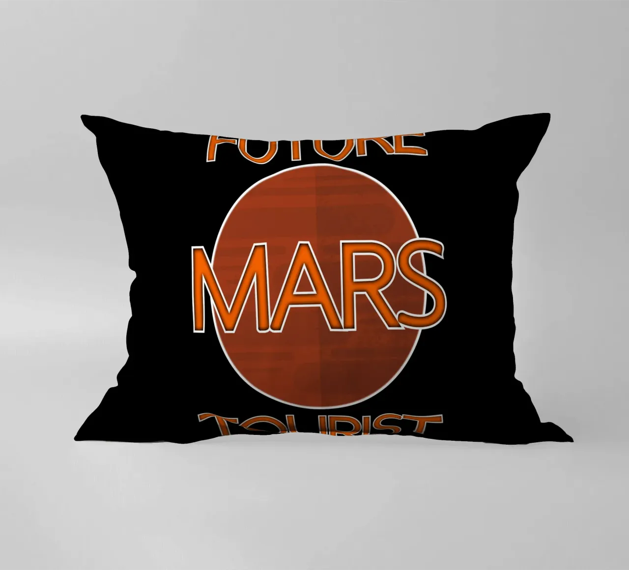 Future Mars Tourist decorative cushion by sillyindustries