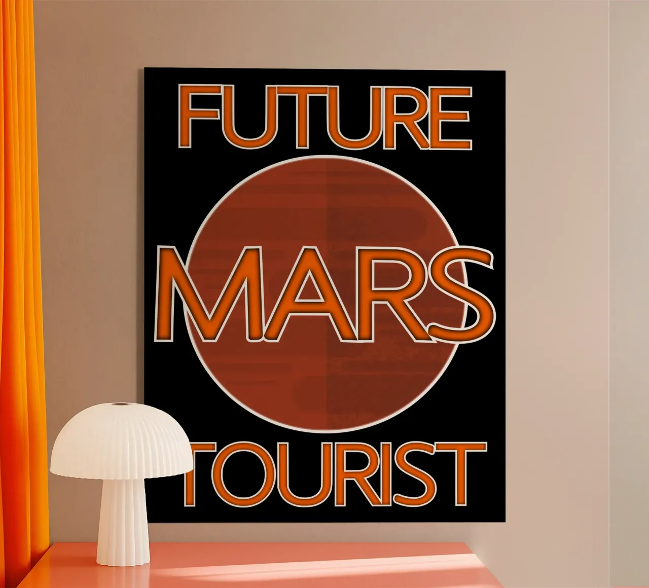 Future Mars Tourist acrylic glass by sillyindustries