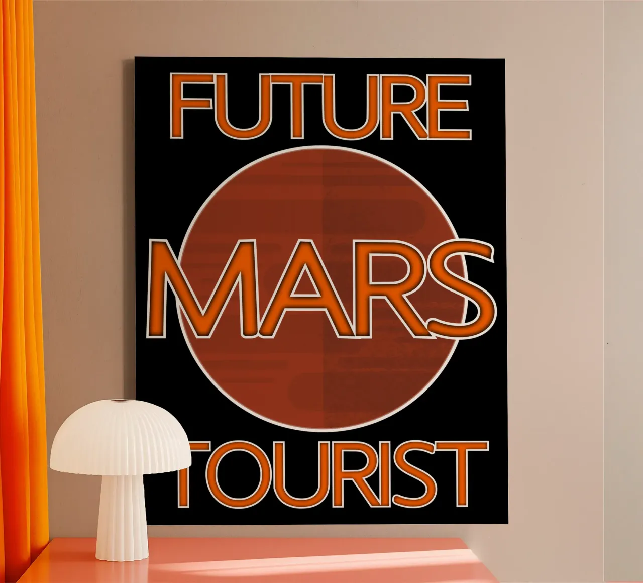Il futuro turista di Marte tela con Cornice a cassetta da sillyindustries