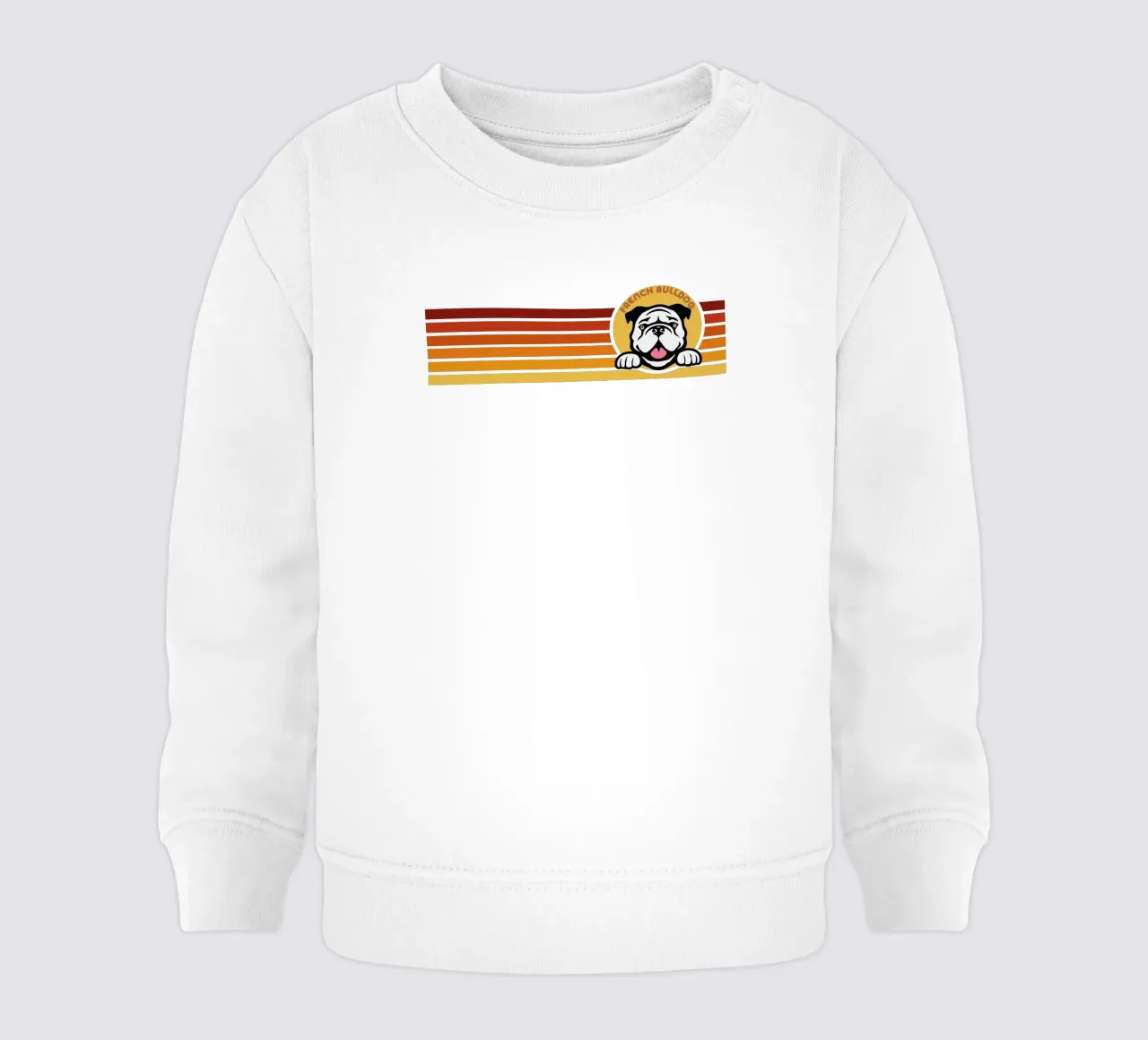 linea retro design french bulldog felpa neonato da ririedis
