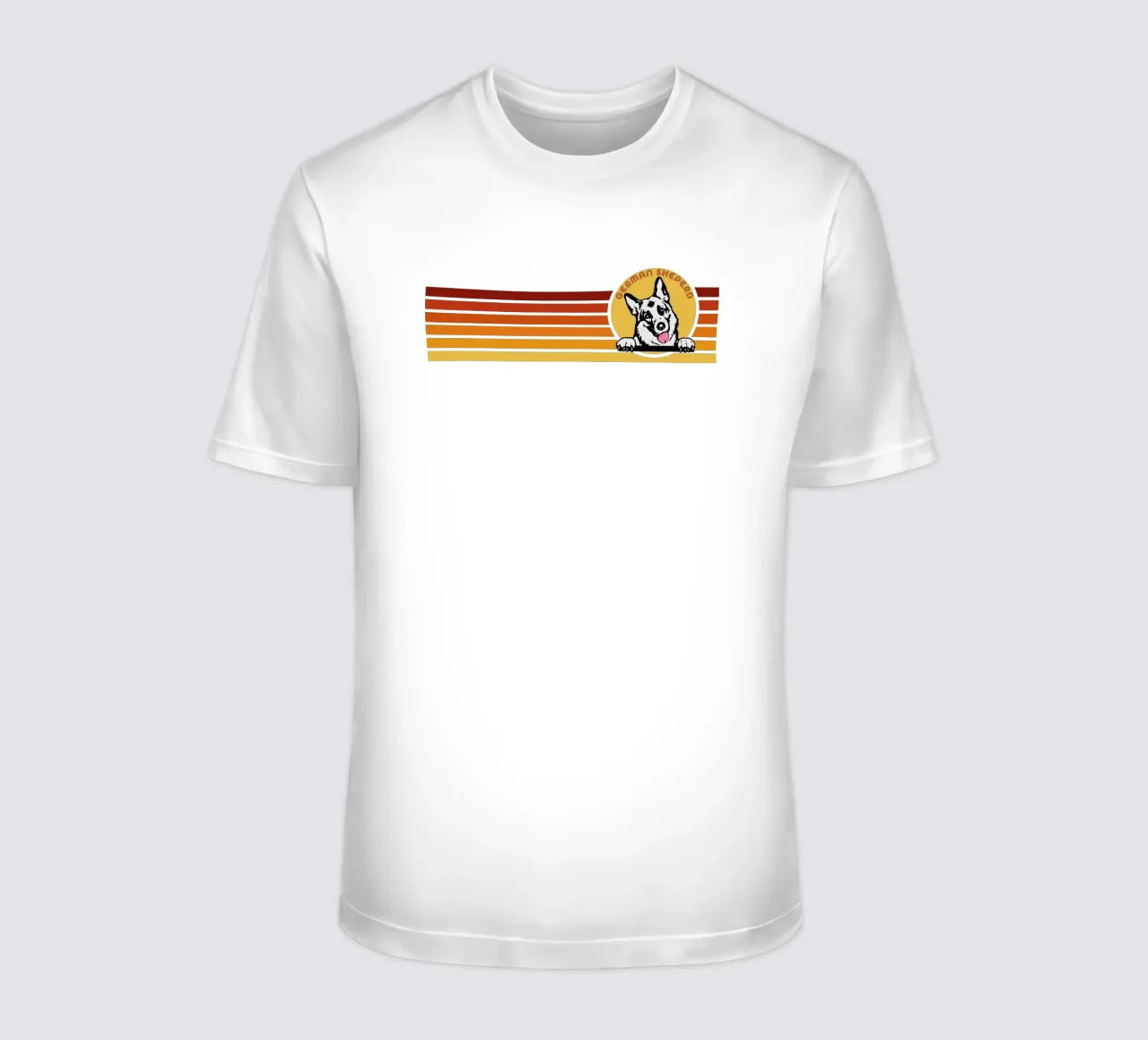 line retro design GERMAN SHEPERD t-shirt da ririedis