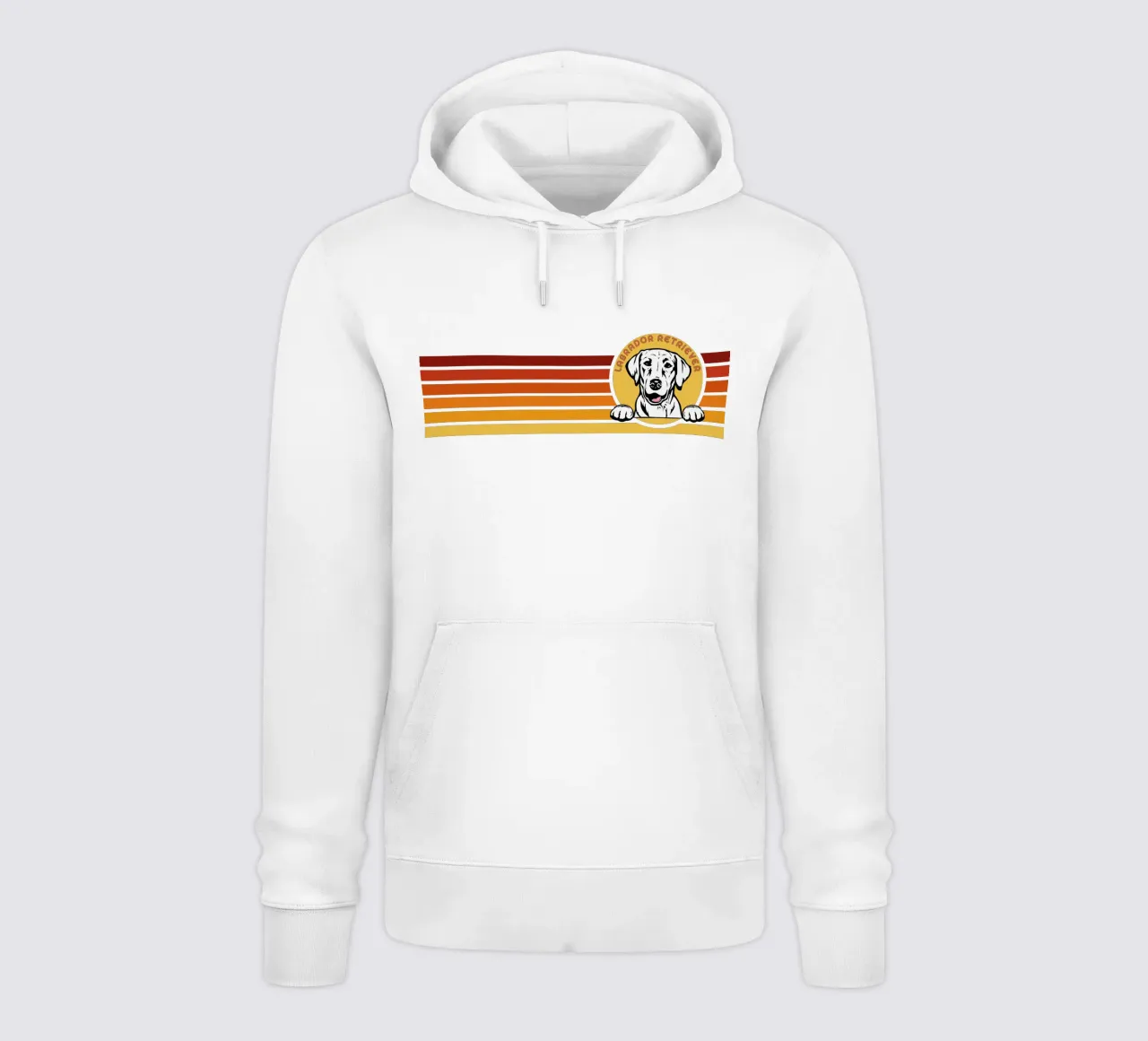 linea retro design labrador retriever felpa con cappuccio da ririedis