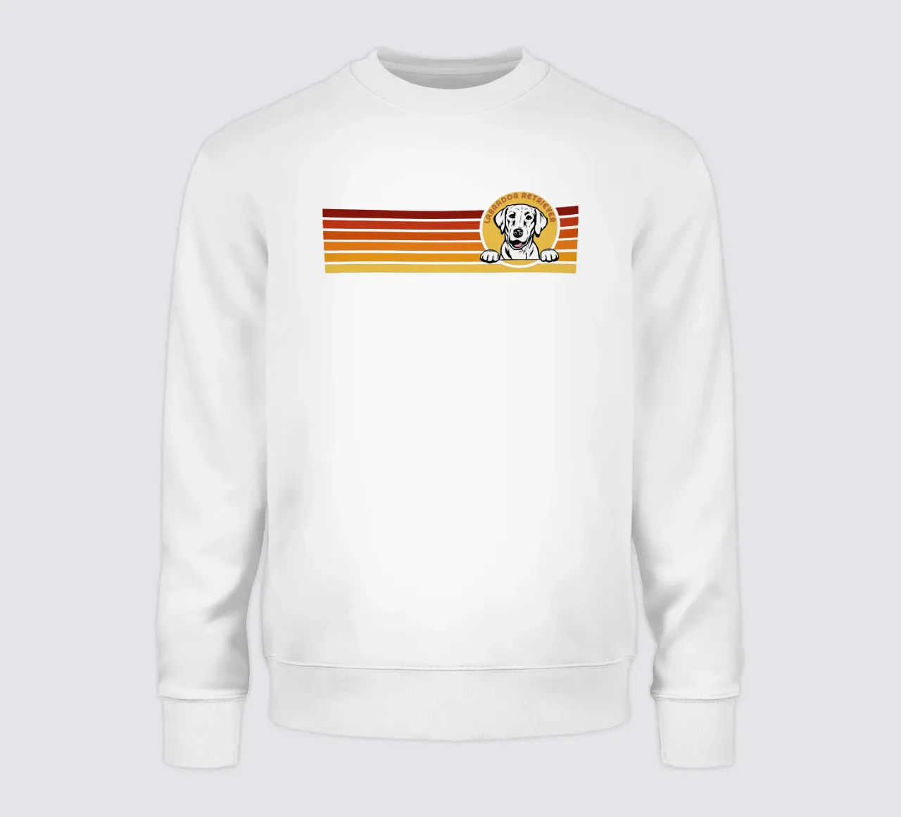 Linie Retro-Design Labrador Retriever Sweatshirt von ririedis