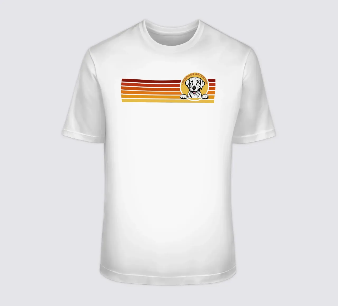 linea retro design labrador retriever t-shirt da ririedis