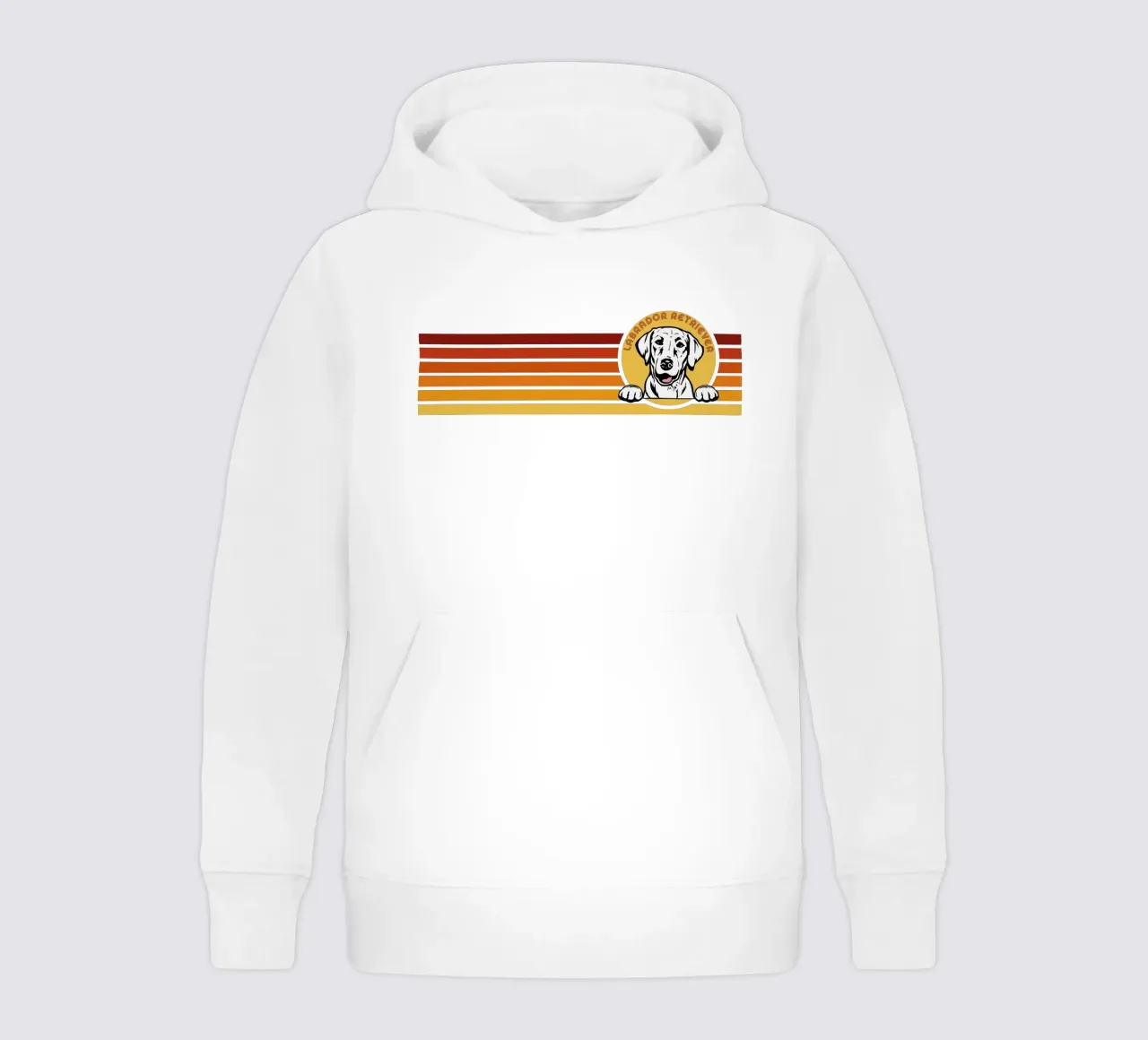 linea retro design labrador retriever felpa bambino con cappuccio da ririedis