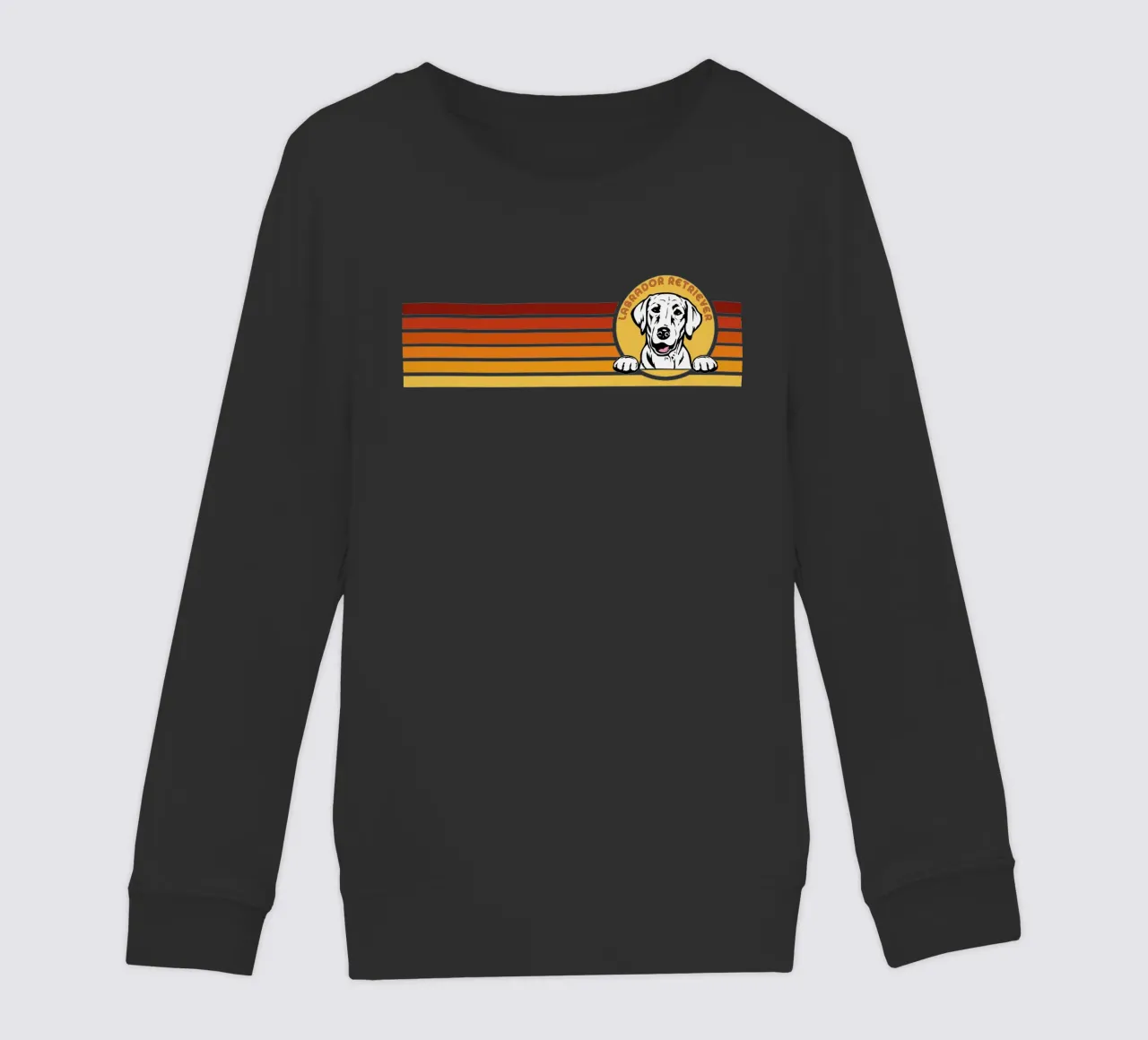 linea retro design labrador retriever felpa bambino da ririedis
