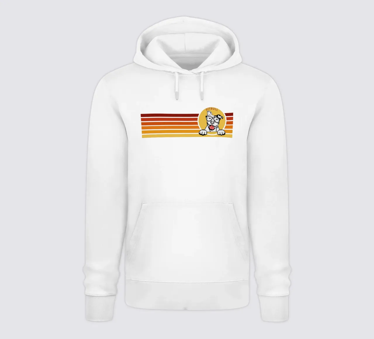 line retro design PITBULL felpa con cappuccio da ririedis