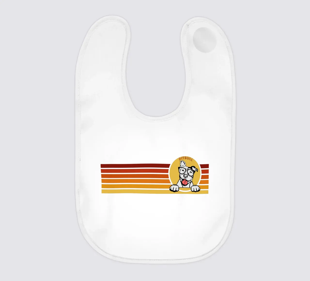 line retro design PITBULL bavaglino da ririedis