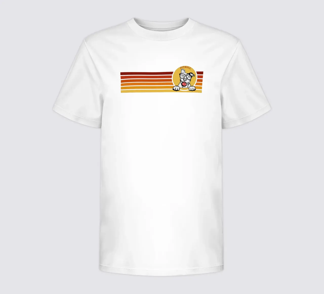 line retro design PITBULL kids t-shirt by ririedis