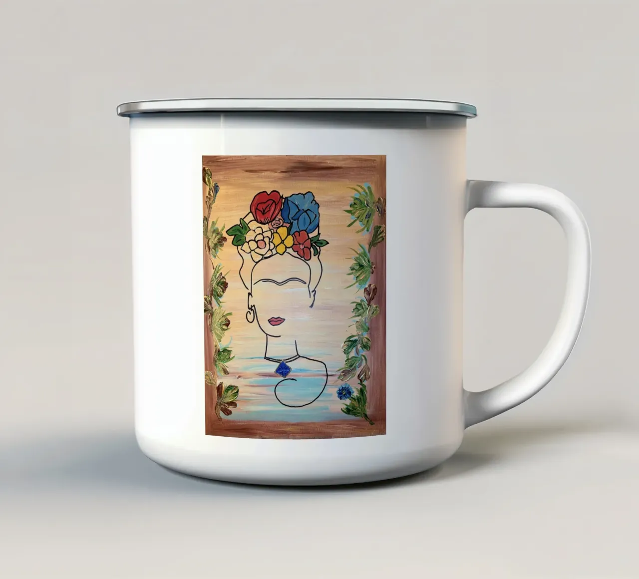 Ma Frida Kahlo tazza in smalto da Aliciavgz
