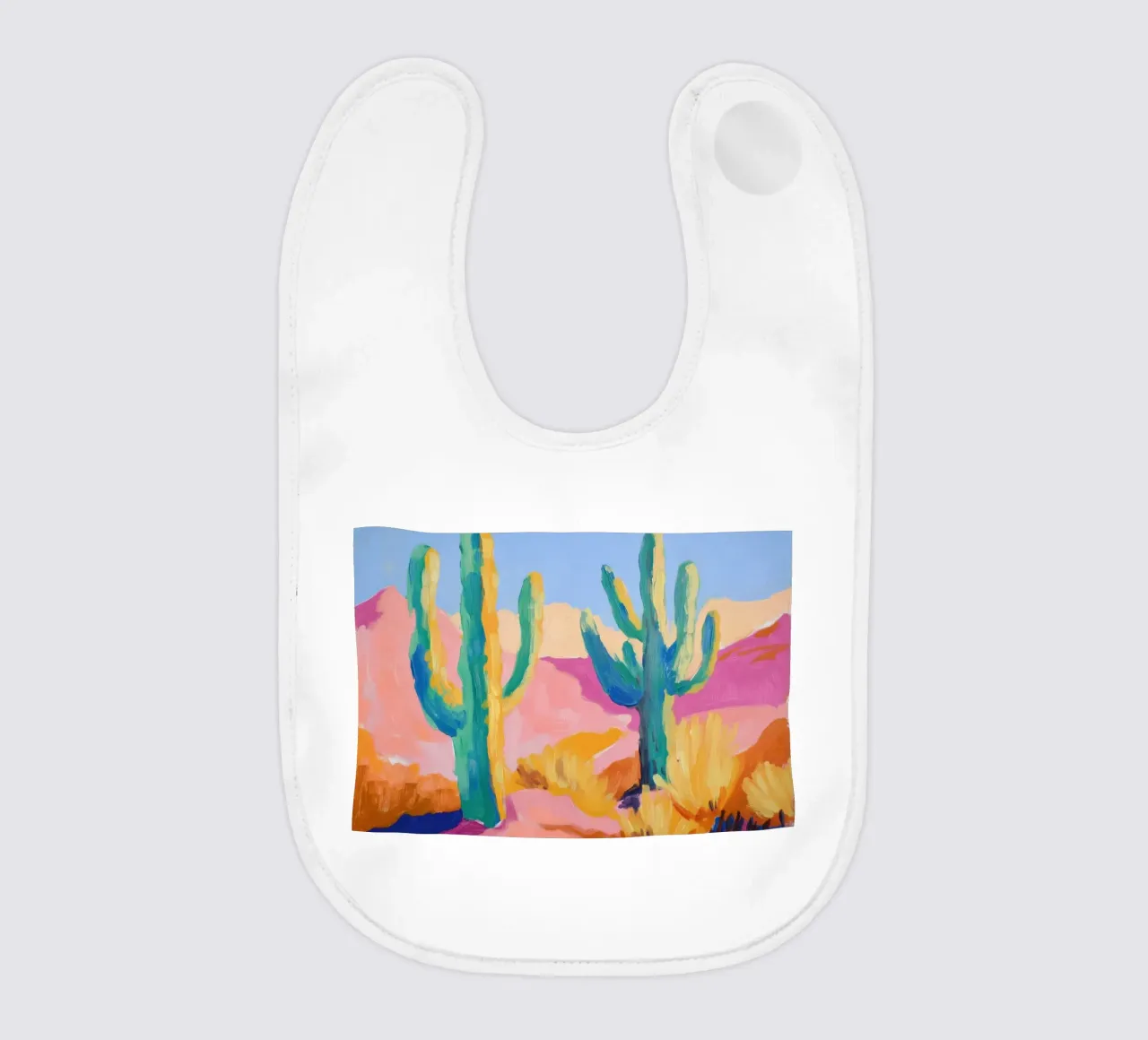 Cactus colorati bavaglino da Melloi Art Print