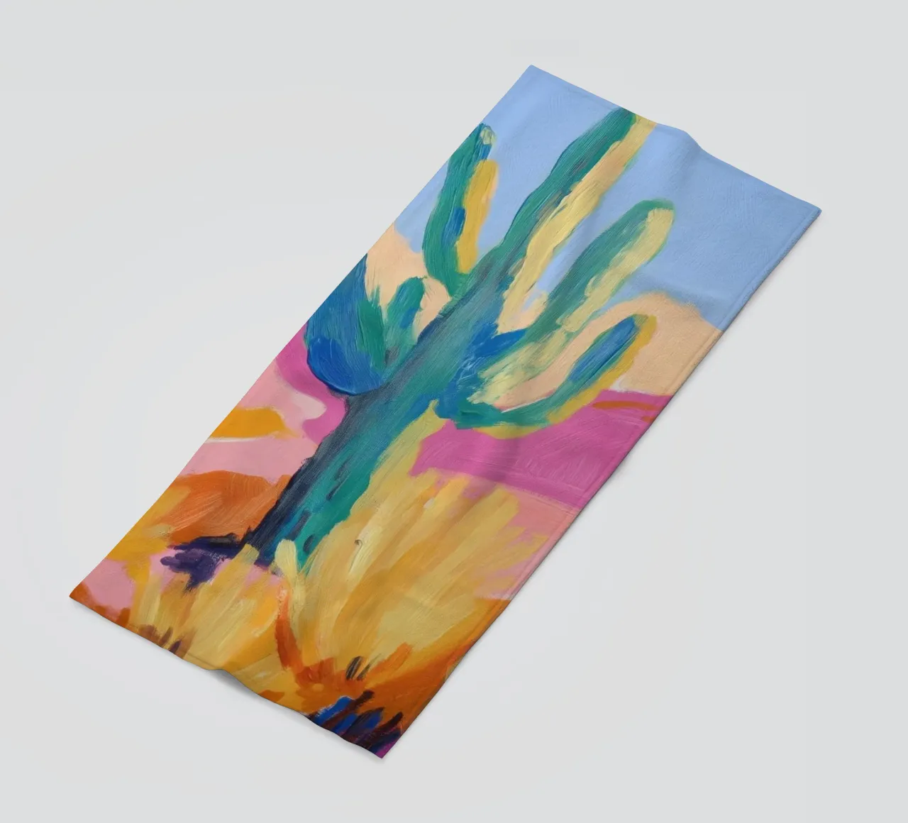 Cactus colorati telo mare da Melloi Art Print