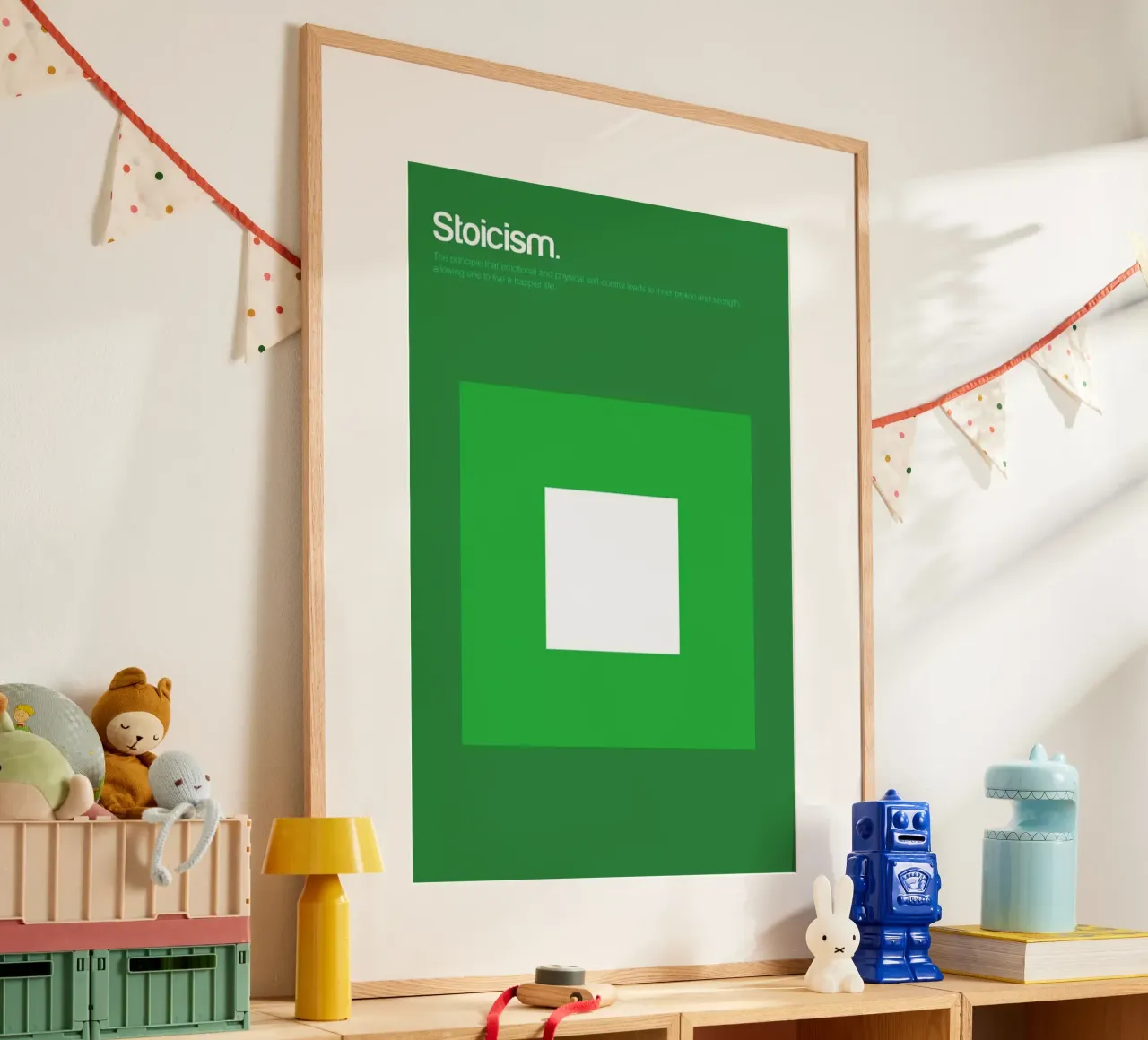 Stoicism poster con telaio in legno da Genís Carreras