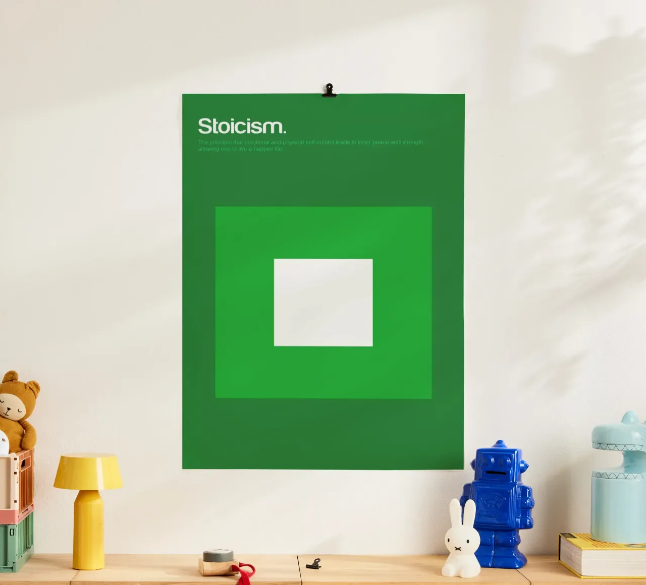 Stoicism poster con telaio in legno da Genís Carreras