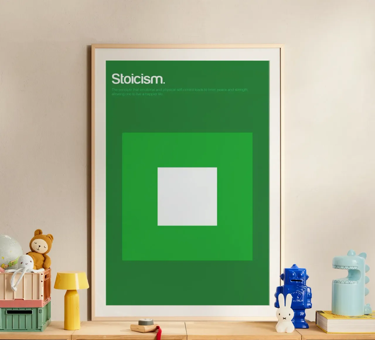 Stoicism poster con telaio in legno da Genís Carreras