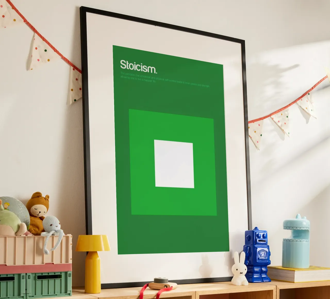 Stoicism poster con telaio in legno da Genís Carreras