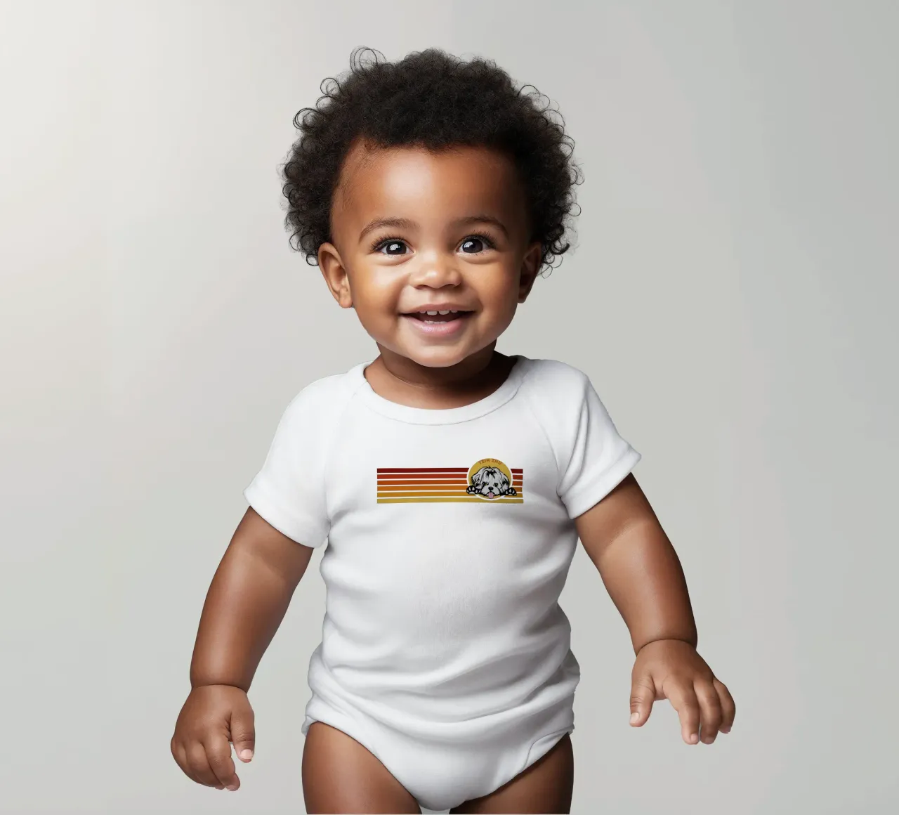line retro design TZIH ZHU body neonato maniche corte da ririedis