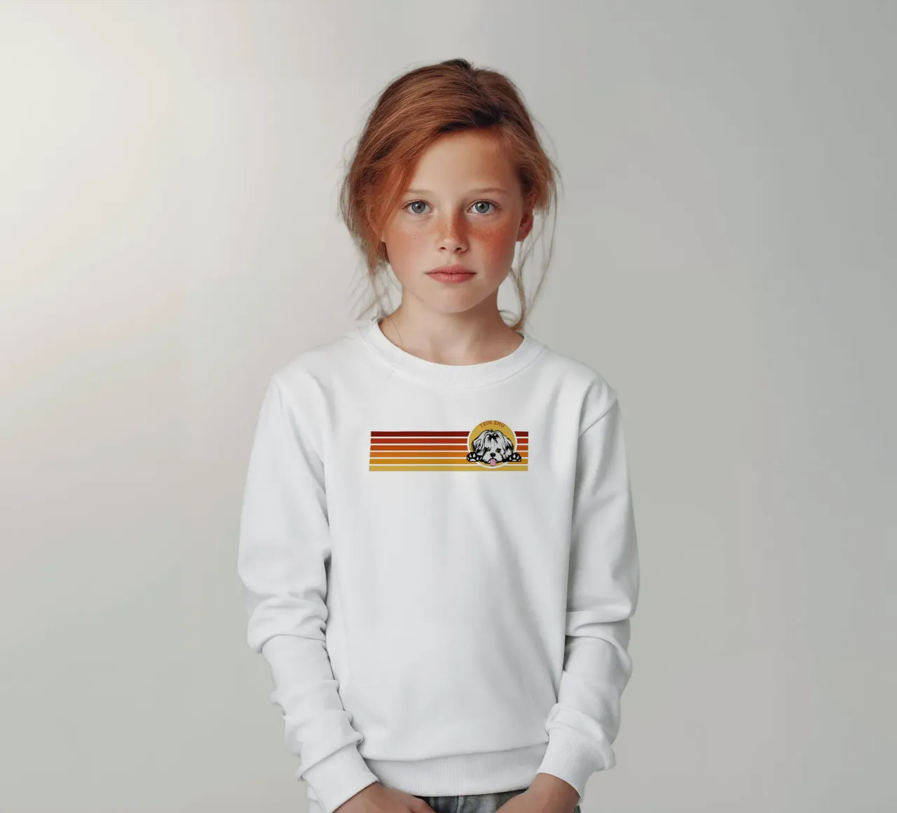 line retro design TZIH ZHU felpa bambino da ririedis