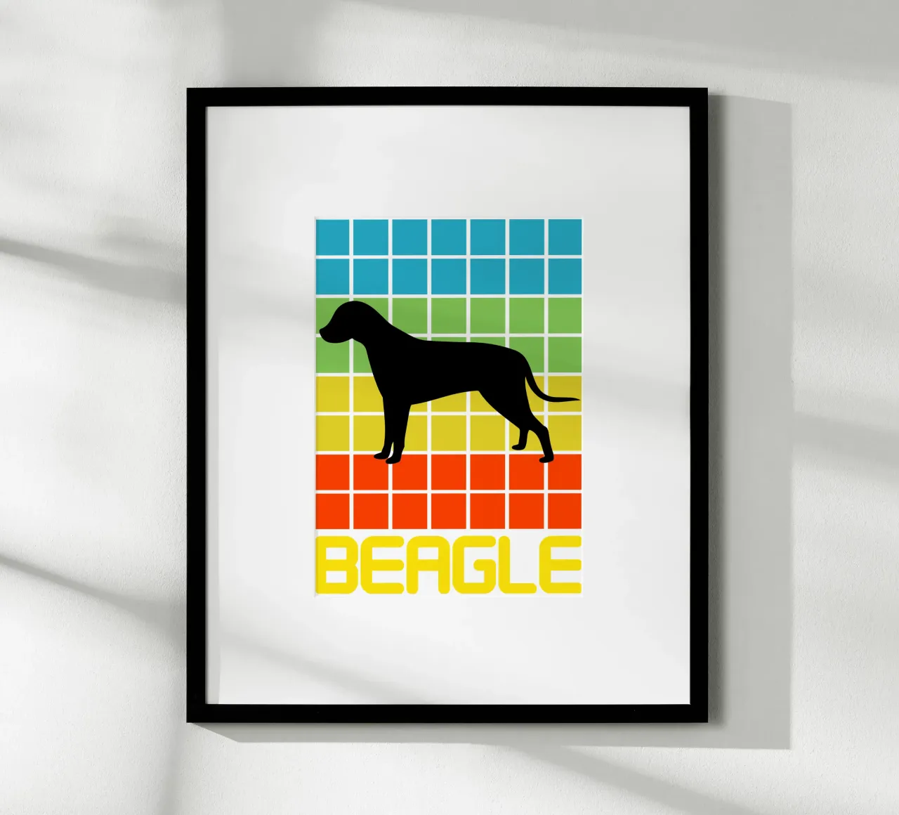 BEAGLE QUADRATO RETRÒ carta hahnemühle da ririedis