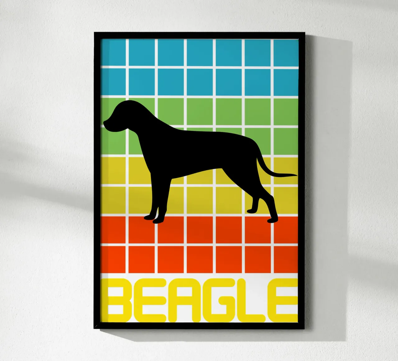BEAGLE QUADRATO RETRÒ carta hahnemühle da ririedis