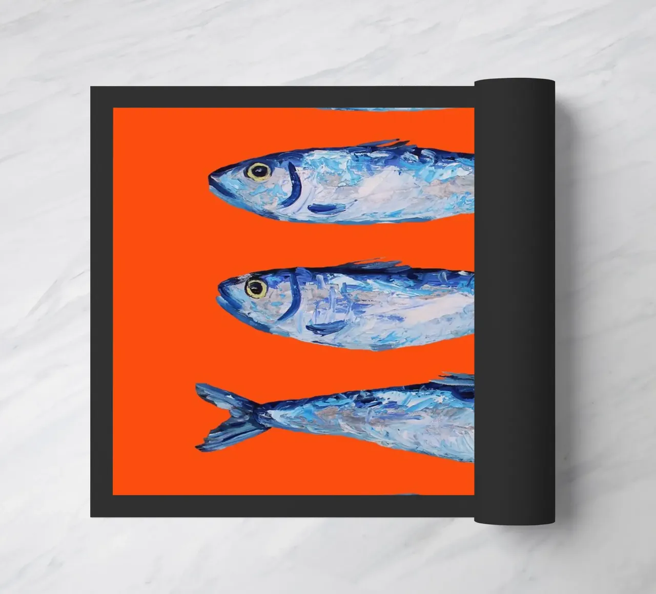 Sardines on Orange zerbino da Alice Straker