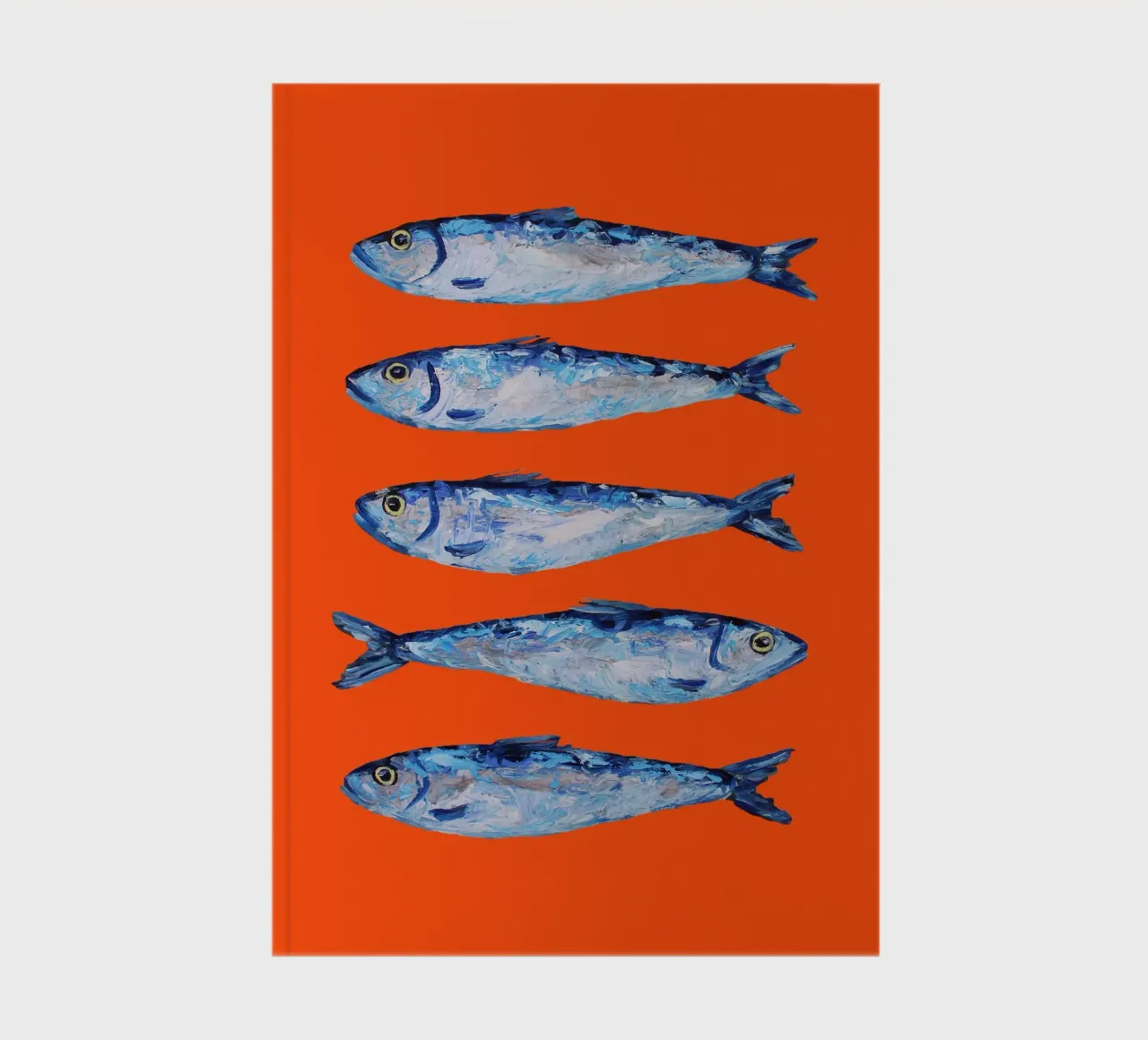 Sardines on Orange notebook by Alice Straker