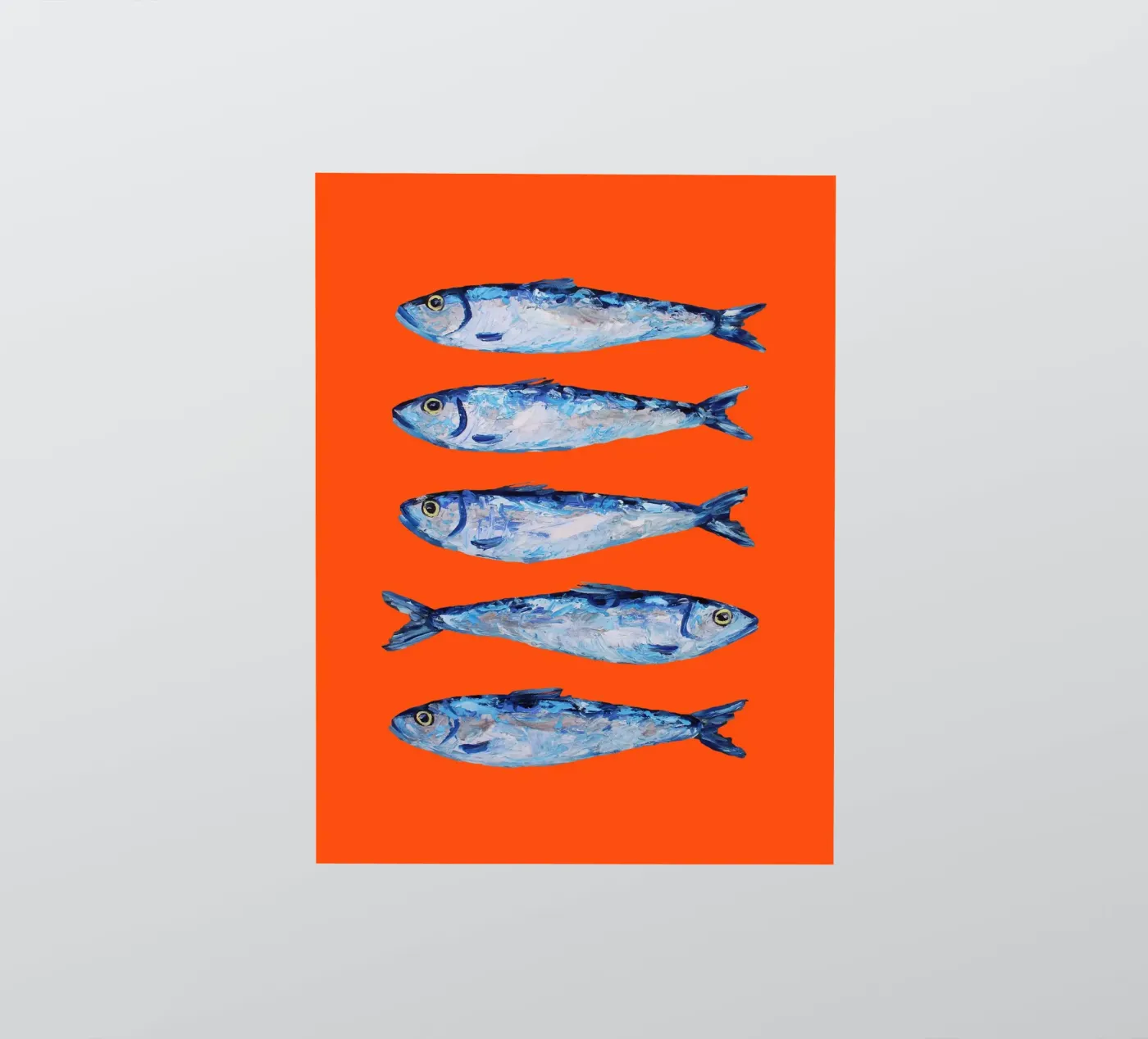 Sardines on Orange adesivo da Alice Straker