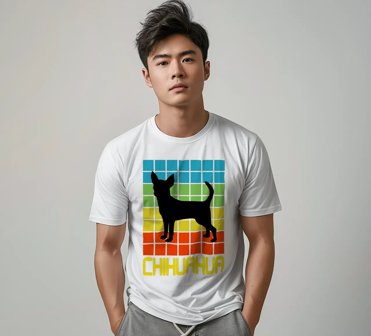 SQUARE RETRO CHIHUAHUA t-shirt da ririedis