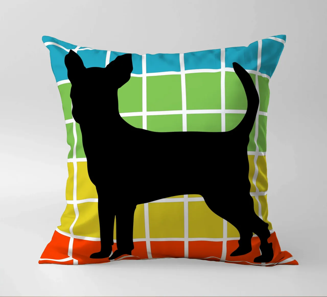 SQUARE RETRO CHIHUAHUA cuscino da ririedis